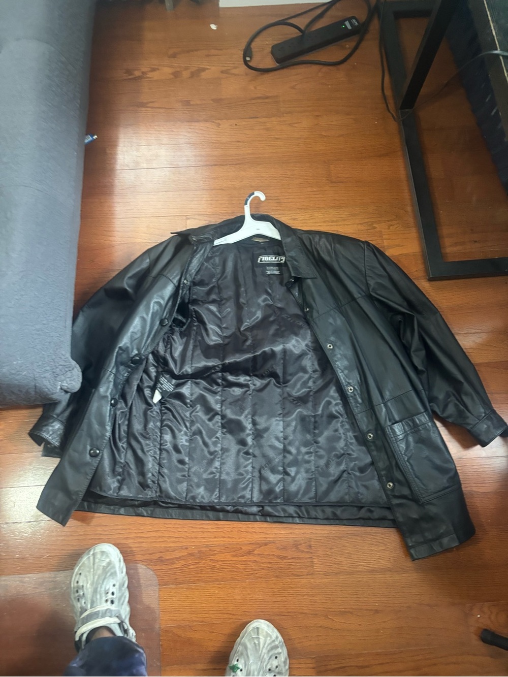 Fidelity Black Quilted-Lined Men's Pea Coat